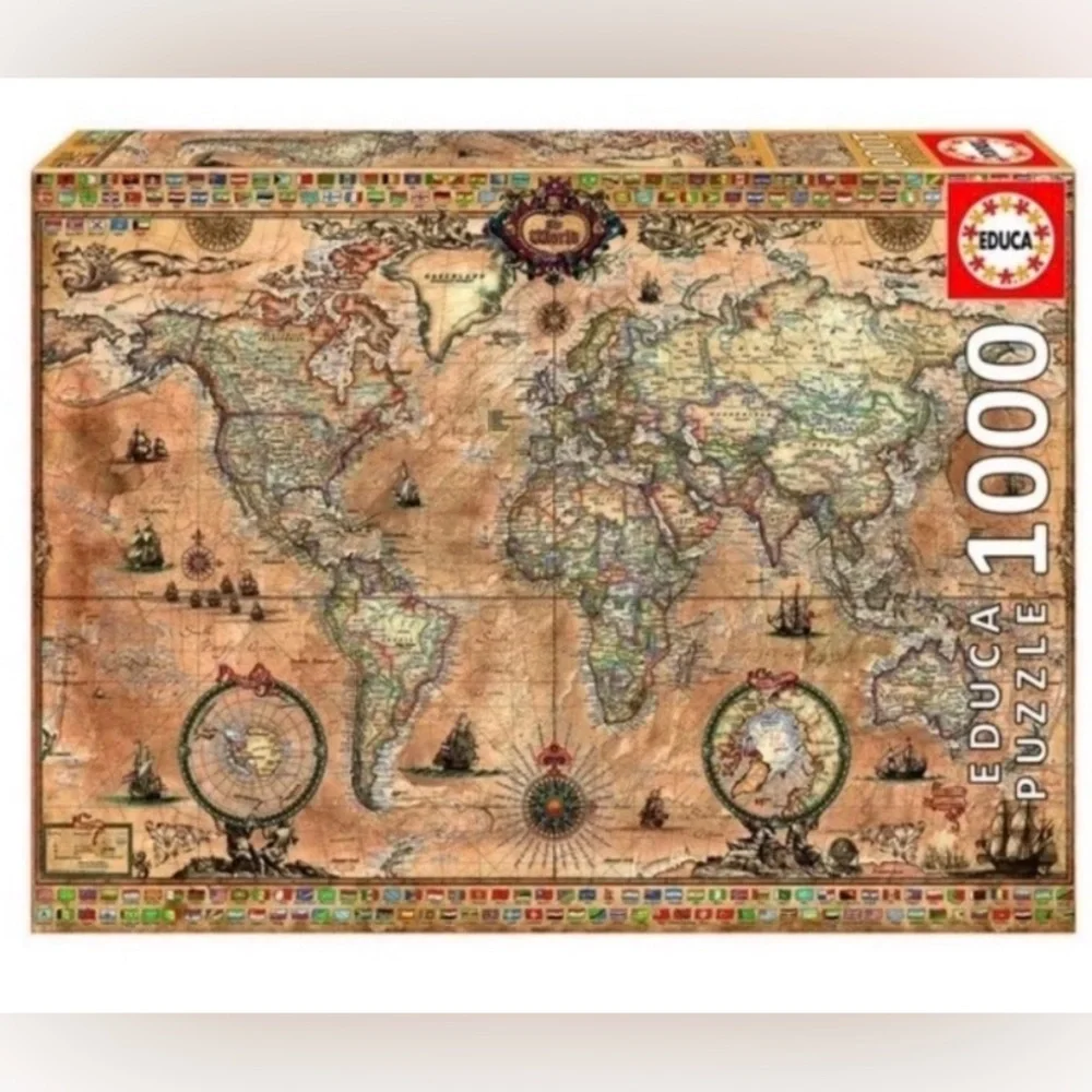 Educa World Map Puzzle 1000 Pieces - Brand New and Sealed NWT